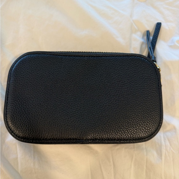 Black Leather Wristlet with Logo - Picture 4 of 6